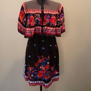 Boho Strapless Flying Tomato Dress Size Large